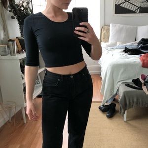 Charlotte Russe Long Sleeve Crop Top